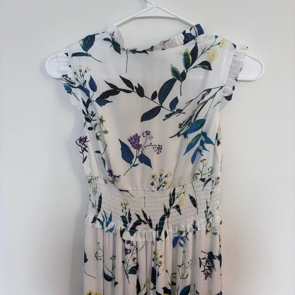 Banana Republic Floral Satin Maxi Dress Size 00P - Picture 5 of 7